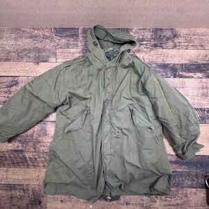 Vintage Mens Military Parka M 1951 Field Jacket Olive‎ Green Hooded Winter Coat